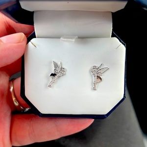 Sterling silver tinker bell earrings never worn brand new